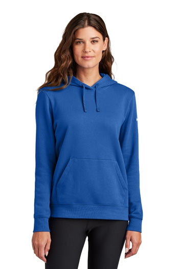 Nike - Women's Club Fleece Sleeve Swoosh Pullover Hoodie. NKFD9889