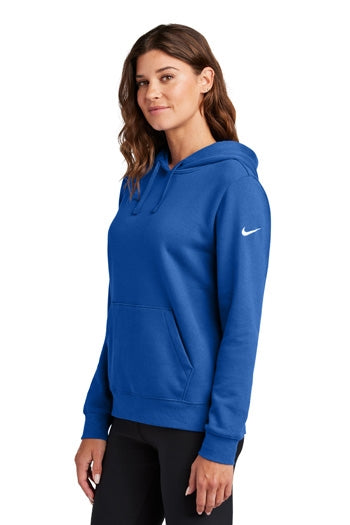 Nike - Women's Club Fleece Sleeve Swoosh Pullover Hoodie. NKFD9889