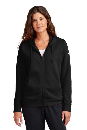 Nike - Women's Club Fleece Sleeve Swoosh Full-Zip Hoodie. NKFD9890