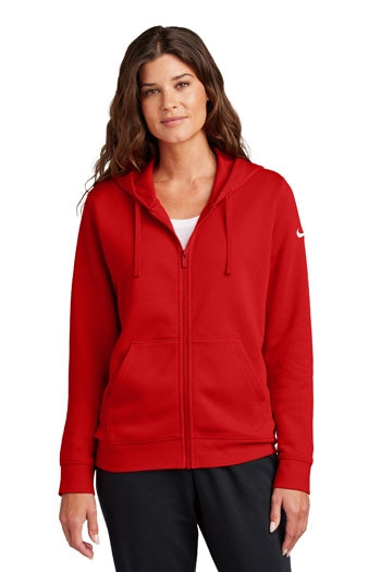 Nike - Women's Club Fleece Sleeve Swoosh Full-Zip Hoodie. NKFD9890