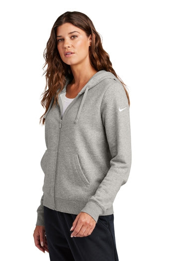 Nike - Women's Club Fleece Sleeve Swoosh Full-Zip Hoodie. NKFD9890