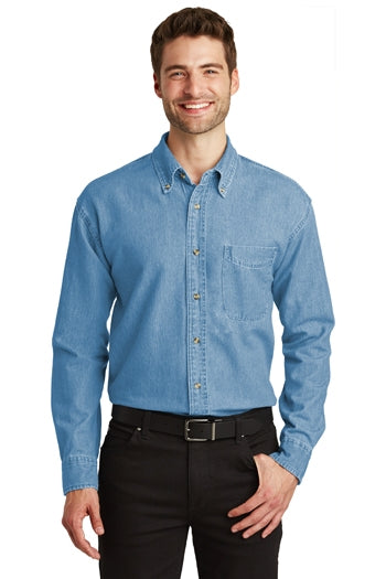 Port Authority - Long Sleeve Denim Shirt. S600