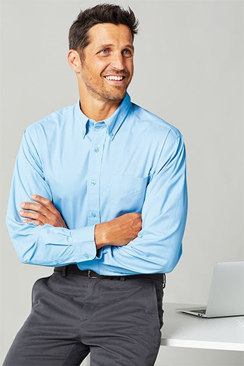 Photo of a man in Port Authority Long Sleeve Easy Care Shirt.