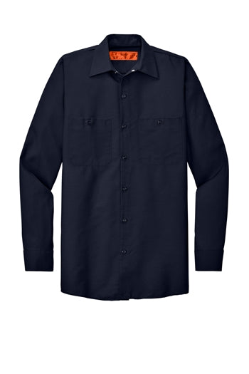 Red Kap - Long Size, Long Sleeve Industrial Work Shirt. SP14LONG