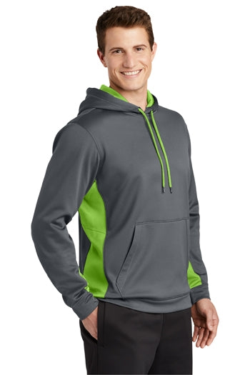 Sport-Tek - Sport-Wick® Fleece Colorblock Hooded Pullover. ST235