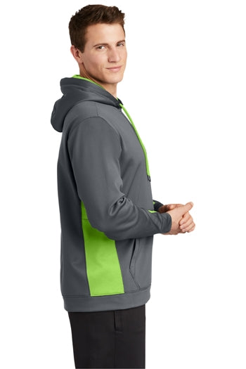 Sport-Tek - Sport-Wick® Fleece Colorblock Hooded Pullover. ST235