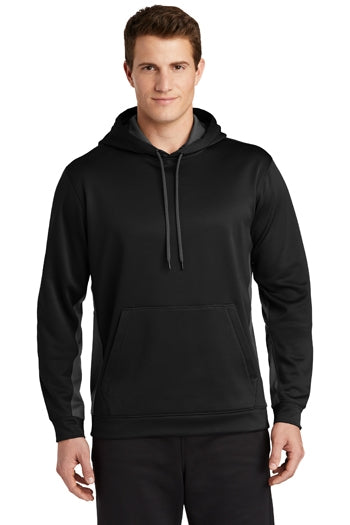 Sport-Tek - Sport-Wick® Fleece Colorblock Hooded Pullover. ST235
