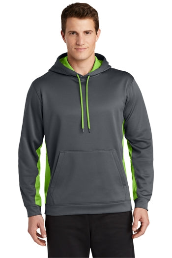 Sport-Tek - Sport-Wick® Fleece Colorblock Hooded Pullover. ST235