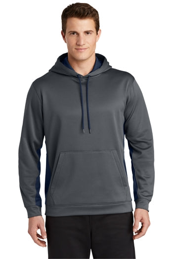 Sport-Tek - Sport-Wick® Fleece Colorblock Hooded Pullover. ST235