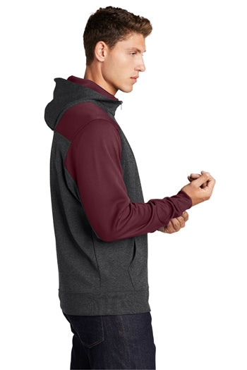 Sport-Tek - Tech Fleece Colorblock 1/4-Zip Hooded Sweatshirt. ST249