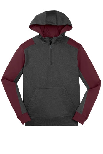 Sport-Tek - Tech Fleece Colorblock 1/4-Zip Hooded Sweatshirt. ST249