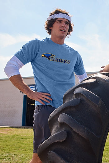 A shot of a man wearing Sport-Tek PosiCharge® RacerMesh® Tee.
