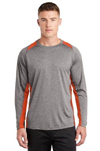Sport-Tek - Long Sleeve Heather Colorblock Contender™ Tee. ST361LS