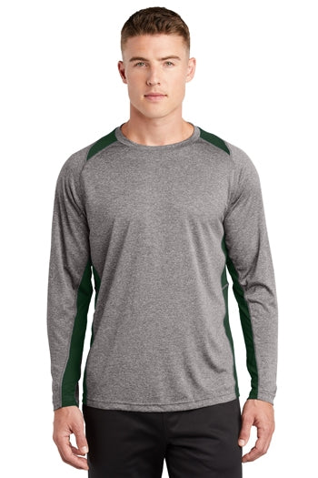 Sport-Tek - Long Sleeve Heather Colorblock Contender™ Tee. ST361LS