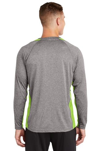 Sport-Tek - Long Sleeve Heather Colorblock Contender™ Tee. ST361LS