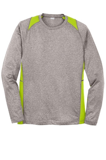 Sport-Tek - Long Sleeve Heather Colorblock Contender™ Tee. ST361LS