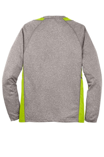 Sport-Tek - Long Sleeve Heather Colorblock Contender™ Tee. ST361LS