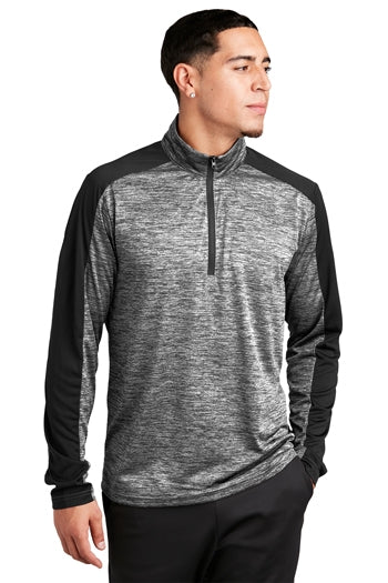 Sport-Tek - PosiCharge® Electric Heather Colorblock 1/4-Zip Pullover. ST397
