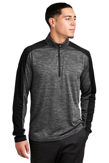 Sport-Tek - PosiCharge® Electric Heather Colorblock 1/4-Zip Pullover. ST397