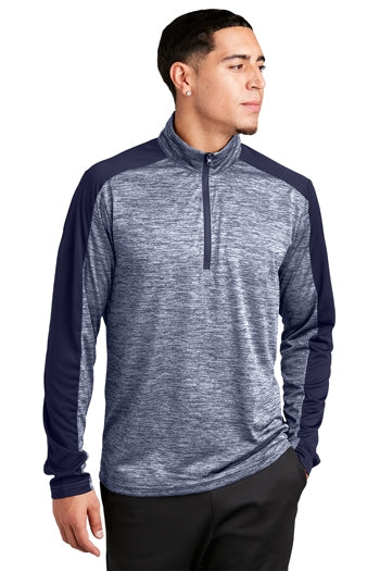 Sport-Tek - PosiCharge® Electric Heather Colorblock 1/4-Zip Pullover. ST397