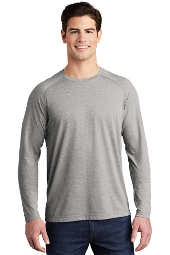 Sport-Tek® - PosiCharge ® Long Sleeve Tri-Blend Wicking Raglan Tee. ST400LS