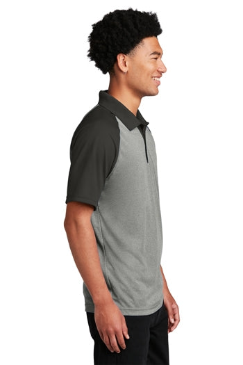 Sport-Tek® PosiCharge® RacerMesh® Raglan Heather Block Polo. ST641