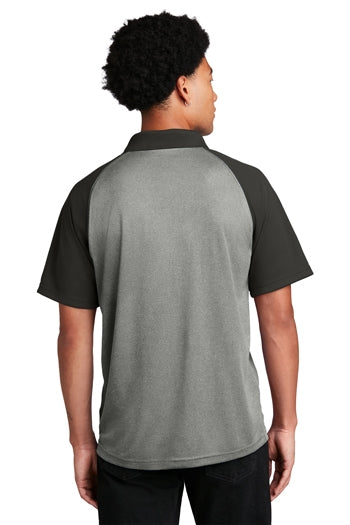 Sport-Tek® PosiCharge® RacerMesh® Raglan Heather Block Polo. ST641