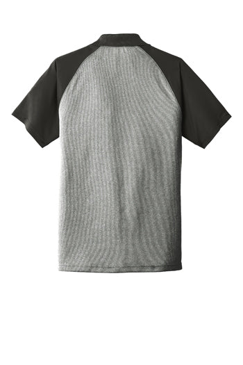 Sport-Tek® PosiCharge® RacerMesh® Raglan Heather Block Polo. ST641