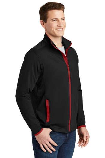 Sport-Tek - Sport-Wick® Stretch Contrast Full-Zip Jacket. ST853