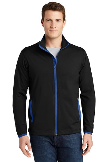Sport-Tek - Sport-Wick® Stretch Contrast Full-Zip Jacket. ST853