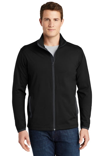 Sport-Tek - Sport-Wick® Stretch Contrast Full-Zip Jacket. ST853