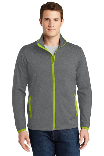Sport-Tek - Sport-Wick® Stretch Contrast Full-Zip Jacket. ST853