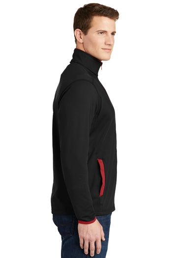 Sport-Tek - Sport-Wick® Stretch Contrast Full-Zip Jacket. ST853
