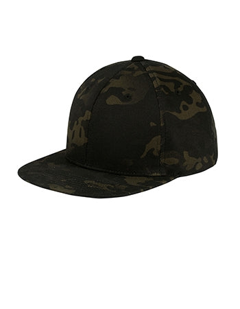 Sport-Tek - Yupoong® Flat Bill Snapback Cap. STC19