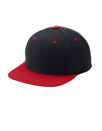 Sport-Tek - Yupoong® Flat Bill Snapback Cap. STC19