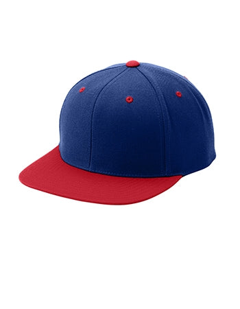 Sport-Tek - Yupoong® Flat Bill Snapback Cap. STC19