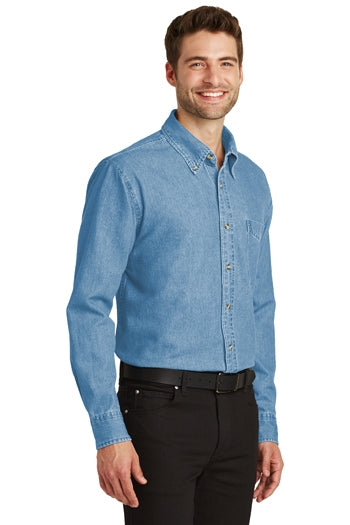 Port Authority - Tall Long Sleeve Denim Shirt. TLS600
