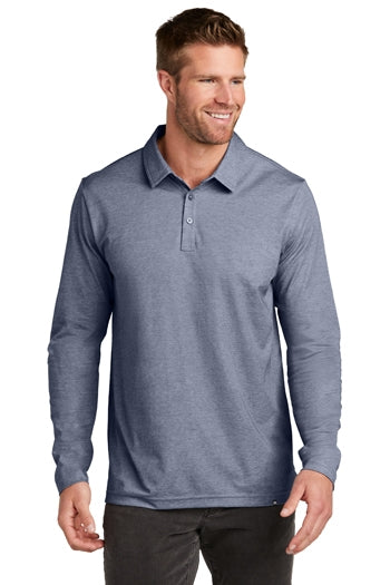 TravisMathew - Oceanside Heather Long Sleeve Polo. TM1MZ343
