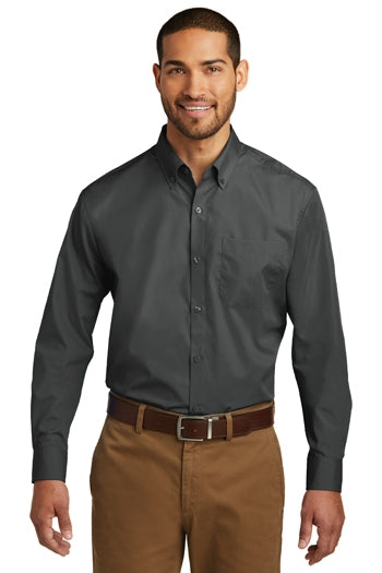 Port Authority - Long Sleeve Carefree Poplin Shirt. W100