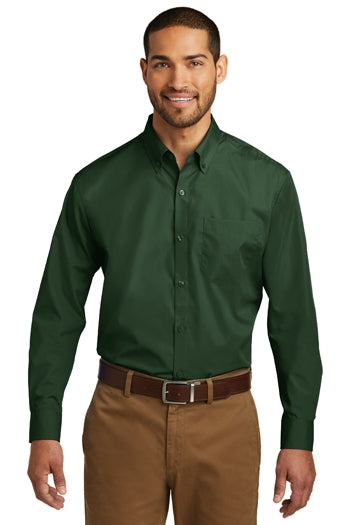Port Authority - Long Sleeve Carefree Poplin Shirt. W100
