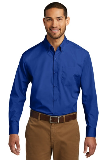 Port Authority - Long Sleeve Carefree Poplin Shirt. W100