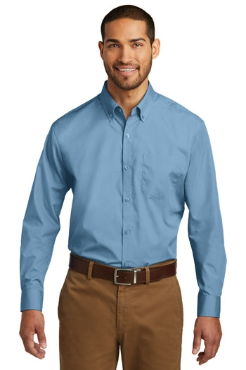 Port Authority - Long Sleeve Carefree Poplin Shirt. W100