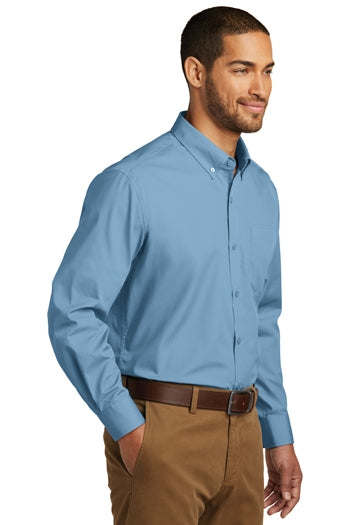 Port Authority - Long Sleeve Carefree Poplin Shirt. W100