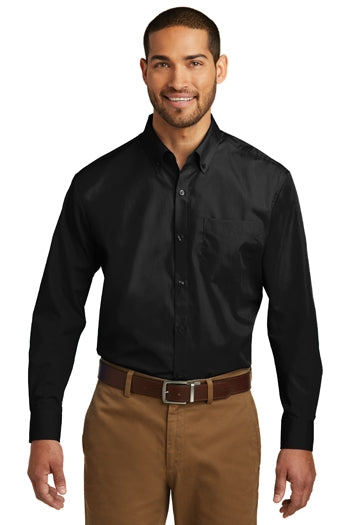 Port Authority - Long Sleeve Carefree Poplin Shirt. W100