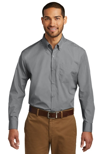 Port Authority - Long Sleeve Carefree Poplin Shirt. W100