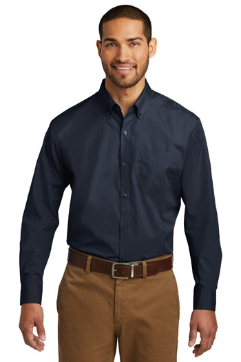 Port Authority - Long Sleeve Carefree Poplin Shirt. W100
