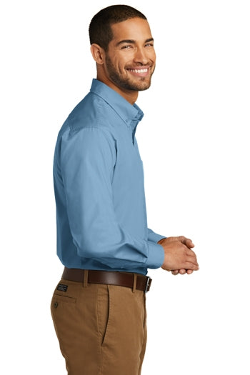 Port Authority - Long Sleeve Carefree Poplin Shirt. W100