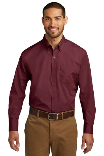 Port Authority - Long Sleeve Carefree Poplin Shirt. W100