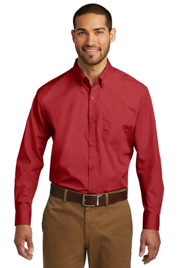 Port Authority - Long Sleeve Carefree Poplin Shirt. W100