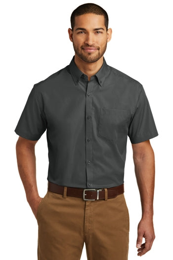 Port Authority - Short Sleeve Carefree Poplin Shirt. W101